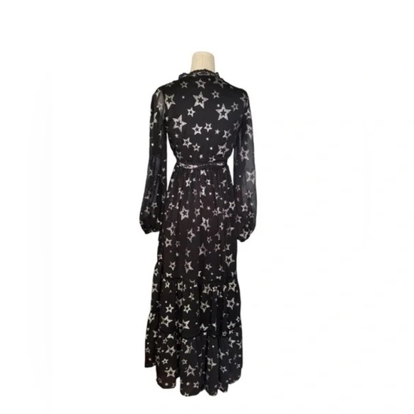francessca’s collection limelight lurex star maxi dress jun & ivy XS - Picture 6 of 8